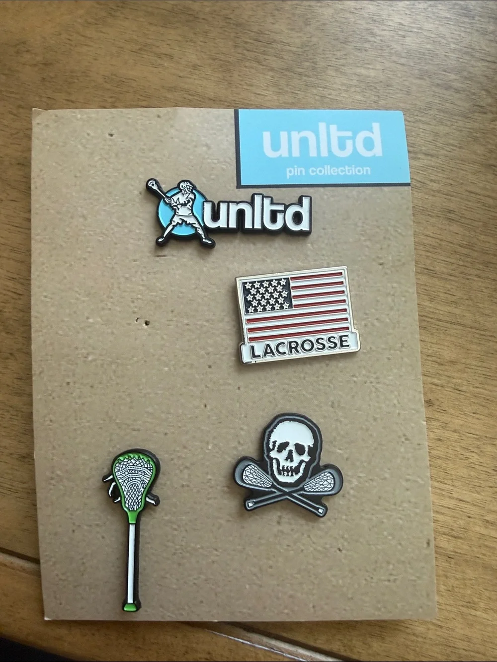 Kids Lacrosse Pin Set - Blue, Green, White
